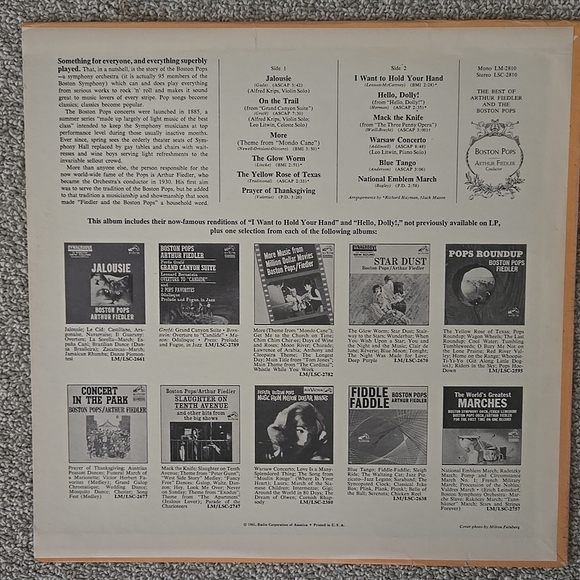 The Best Of: Arthur Fiedler and the Boston Pops - 1963 RCA Victor - Picture 2 of 8
